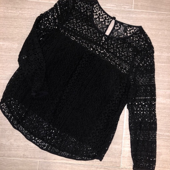 Black Lace Top - Picture 1 of 2